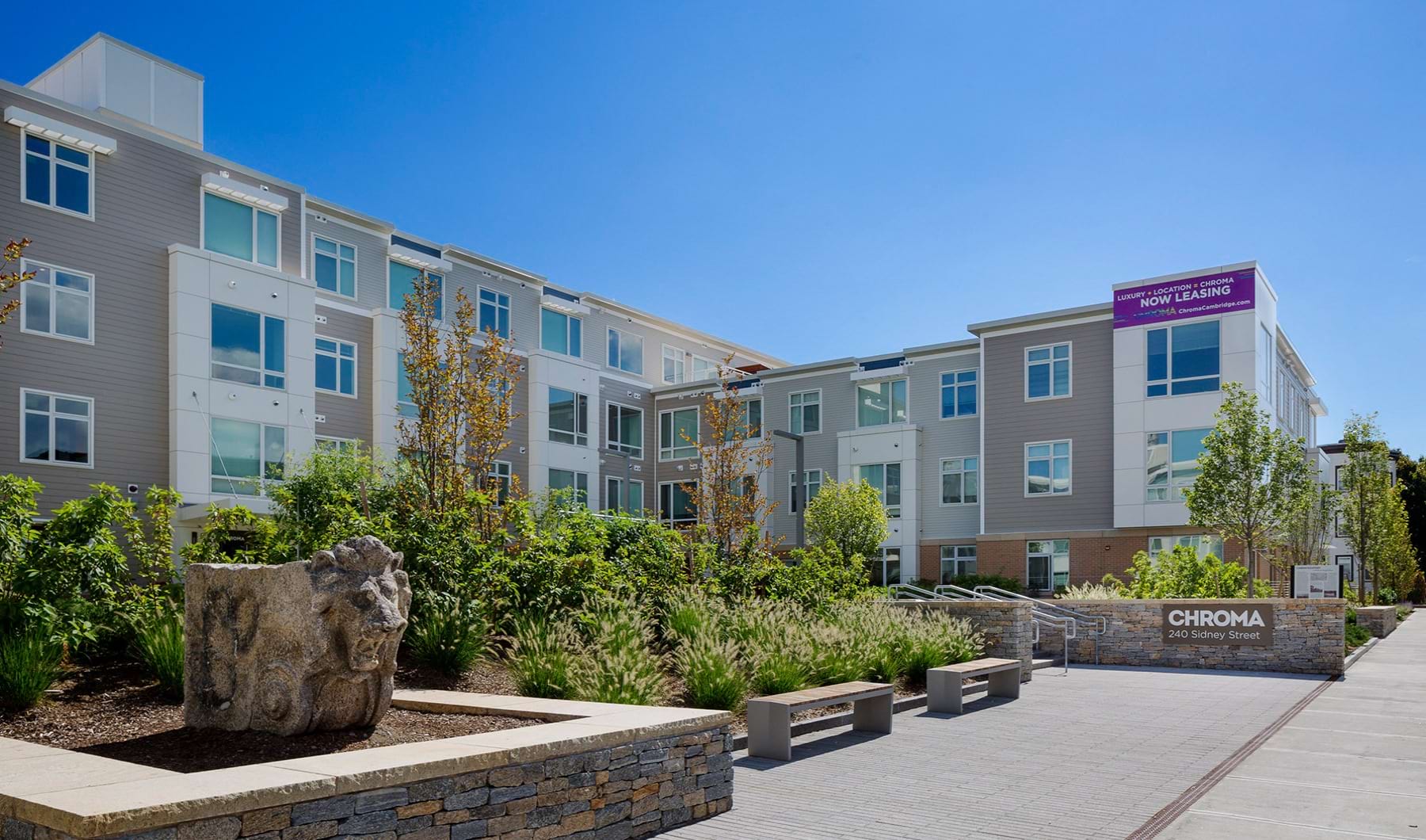 Curated visual reference: Textured Luxury Apartment Community Features Reference: Chroma Is A Luxury Apartment Community In Cambridge Ma